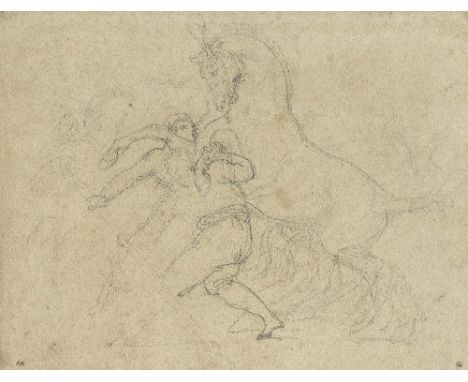 Jean-Louis André Théodore Géricault (Rouen 1791-1824 Paris)Study for the race of the Barberi horses pencil on paper20.9 x 27.