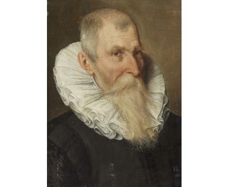 Dutch School, 17th CenturyPortrait of a bearded gentleman, bust-length, in a white ruff oil on panel54.9 x 41.5cm (21 5/8 x 1