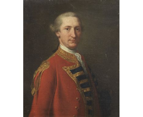 William Hoare of Bath (near Eye, Suffolk 1707-1792 Bath)Portrait of Lt. Col. William Egerton, half-length, in military unifor
