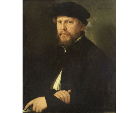Workshop of Christoph Amberger (active Augsburg, circa 1505-circa 1562)Portrait of a merchant, half-length, in black costume 