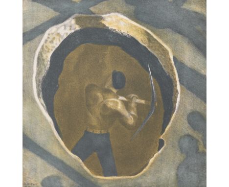 Mabel W. Jack (1899-1975) WPA Lithograph Depicting a Miner.Image Size: 11 x 11 in.Sheet size: 16 x 13 in. Unframed.