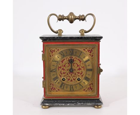 Antique Metal Mantel Carriage ClockDimensions: 11 x 7.5 x 4.75 in.- All clocks & barometers & thermometers are sold for displ