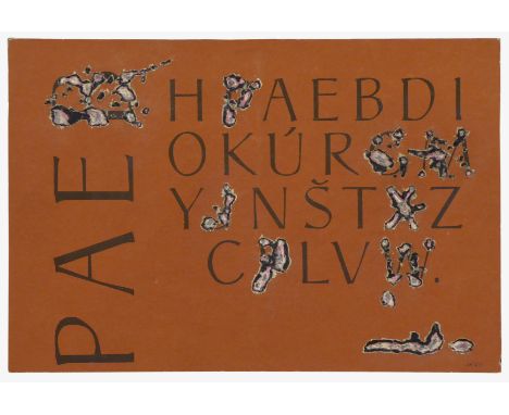 Jiri Kolar (Protivin/Tschechien 1914 – 2002 Prag)Ohne TitelAuskratzung. 1961. 19,7 x 29,5 cm. Monogrammiert und datiert. (1)E