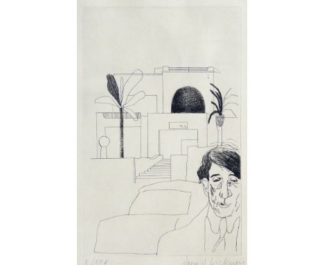 David Hockney (Bradford/West Yorkshire 1937 – lebt in Los Angeles)Portrait of Cavafy IIRadierung mit Aquatinta. 1966. 35,6 x 