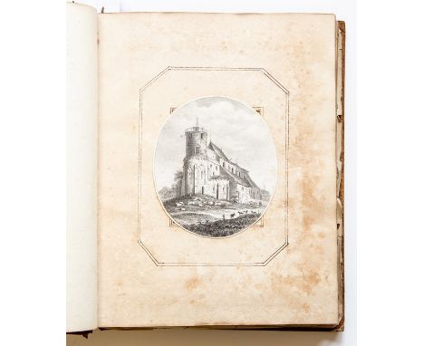 Mid-Victorian commonplace book, c.1860, featuring 126 pages of manuscript verse embellished with pencil and watercolour illus