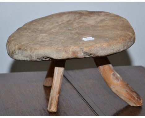 A small country made stool.
