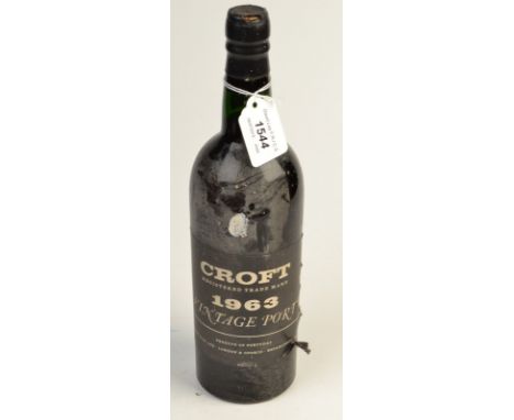 Croft Vintage Port (1)
1963
One bottle: bin soiled label