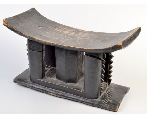 An African Ashanti small stool, width 43cm, height 25cm. 