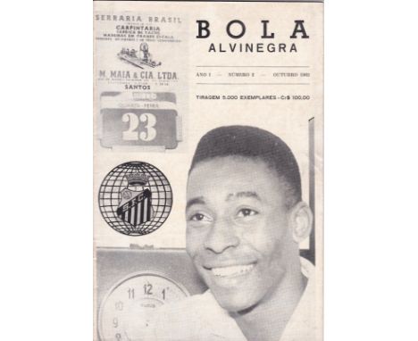 1963 INTERCONTINENTAL CUP     AC Milan v Santos played 16 Oct 1963 in Milan, very rare Santos FC official club publication da