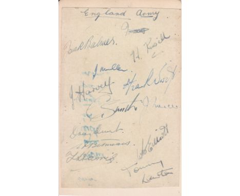 ENGLAND ARMY AUTOGRAPHS 1944/5       An album sheet with 12 signatures including Swift, Harvey, Mercer, Lawton, Smith and Mul