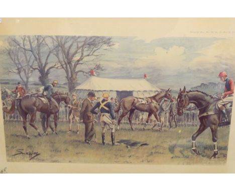 SNAFFLES (CHARLES JOHNSON PAYNE, 1884-1967), "OH! TO BE IN IRELAND - NOW THATS APRIL'S THERE", with vignette, signed in penci