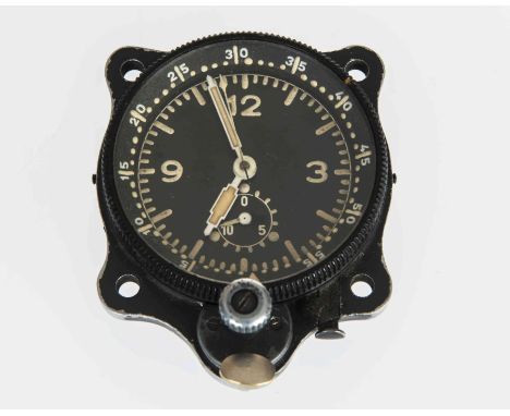 A WWII COCKPIT CLOCK, no. 857232, movement numbered J30BZ. 6cm wide