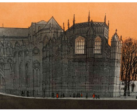 ROBERT TAVERNER (1920-2004), WESTMINSTER ABBEY, HENRY VII CHAPEL, coloured limited edition print no. 69/75, signed, inscribed