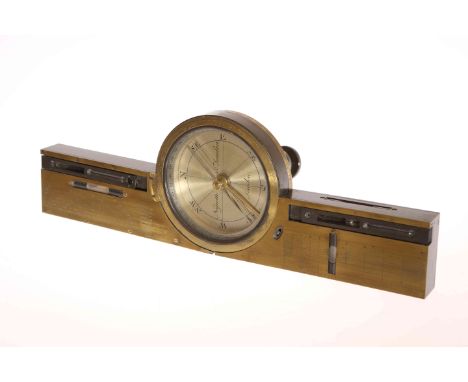 NEGRETTI & ZAMBRA, A 19TH CENTURY LACQUERED BRASS INCLINOMETER, No. 14, inscribed Inventor & Patentee G. Francis, C.E. Cheste