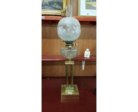 4 PILLAR CORINTHIAN OIL LAMP