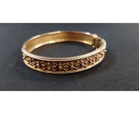 ANTIQUE 9 CARAT GOLD BANGLE CIRCA 13.6 GRAMS