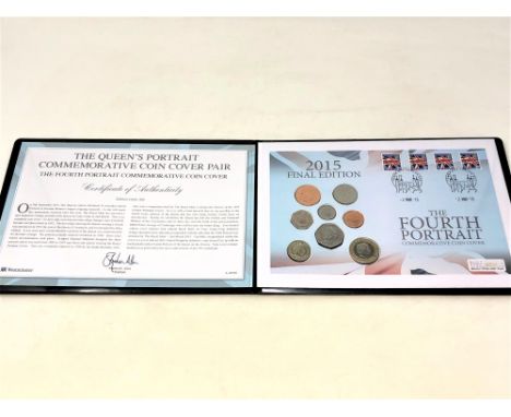 The Queen's Portrait Commemorative Coin Cover Pair, The Fourth Portrait Commemorative Coin Cover. 