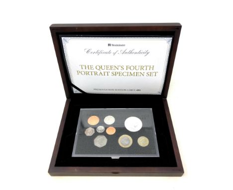 The Queen's Fourth Portrait Specimen Set, boxed with certificate of authenticity. 