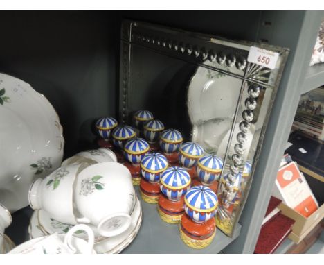 A selection of vintage ceramic containers modelled as hot air balloons