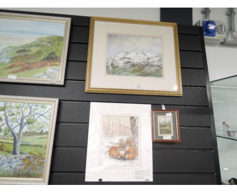 A selection of vintage original artworks by Joyce Pervial