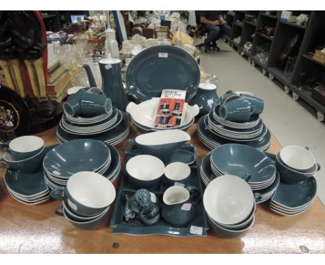 A Poole pottery retro tea/ coffee service in the Blue Moon pattern