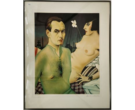 SCHAD, CHRISTIAN (Miesbach 1894-1982 Stuttgart), Farbserigraphie: "Selbstbildnis", mit Bleistift u. r. signiert und unten lin