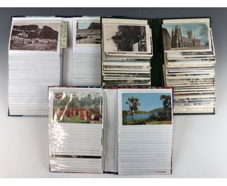Three vintage postcard albums 