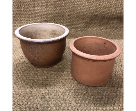 A Yorkshire Flower Pot garden planter, and another similar, 30 cm and 39 cm diameter respectively 