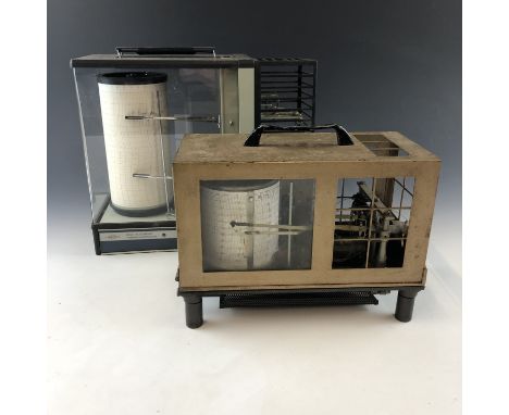 Two Vintage barographs / thermal - hygrographs
