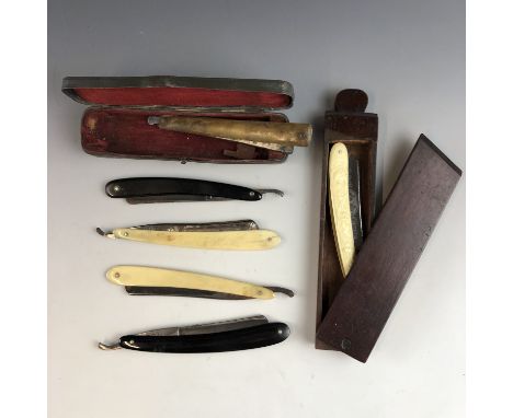 Six vintage straight / cutthroat razors