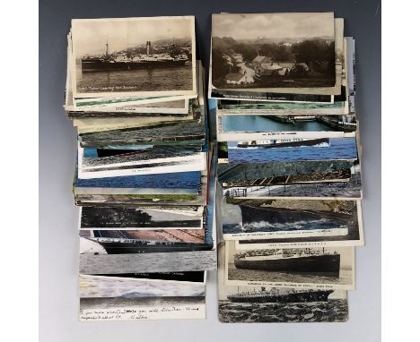 A quantity of vintage postcards relating to travel  