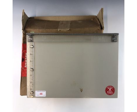 A vintage Ademco Merret paper trimmer / office guillotine in original carton