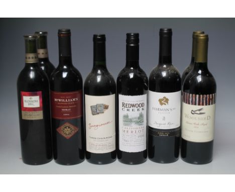 EIGHT BOTTLES OF AUSTRALIAN AND AMERICAN RED WINE TO INCLUDE ONE BOTTLE OF HARMAN'S ROAD 2003 MARGARET RIVER RESERVE (8)