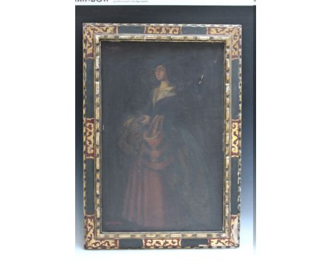 CONTINENTAL SCHOOL (XX). Portrait of a lady, signed lower left 'S Marina', oil on canvas, framed, 65 x 42 cm  S/DCondition Re