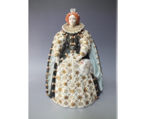 A ROYAL WORCESTER QUEEN ELIZABETH I LIMITED EDITION FIGURE, number 2307 / 4500, H 23 cm