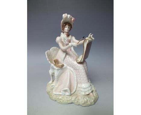 A ROYAL WORCESTER LIMITED EDITION JANE AUSTIN HEROINES COLLECTION  'EMMA' FIGURE, number 1155 of 4500, H 22 cm
