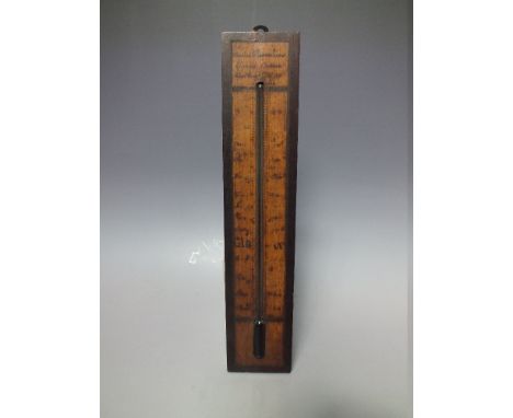 A VINTAGE WALL THERMOMETER, possibly 19th / 20th century, H 26.5 cm