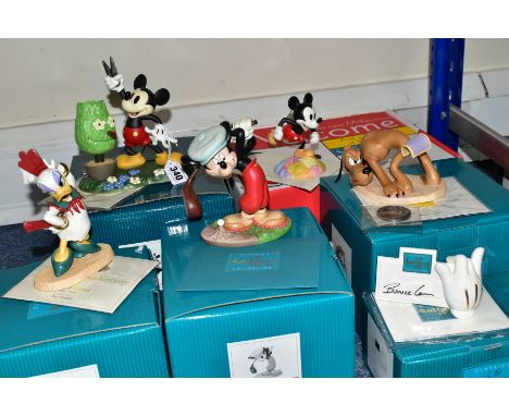 SIX WALT DISNEY CLASSICS COLLECTION FIGURES, comprising limited edition Mickey Cuts Up - A Little Off The Top no 2603/3500, C