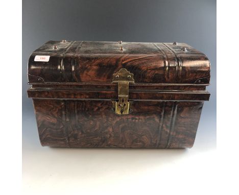 A scumbled tin trunk, 51 x 31 x 32 cm
