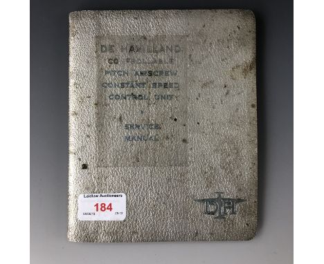 A De Havilland Controllable Pitch Airscrew Constant Speed Control Unit service manual