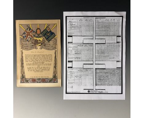 A Great War service document pertaining to 30027 Pte R Mallet of the King's Own (Royal Lancaster) Regiment