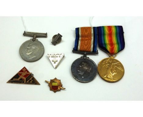 A First World War medal group, to G Whelpdale V.A.D., War & Victory medals, Second World War Defence medal and four various b