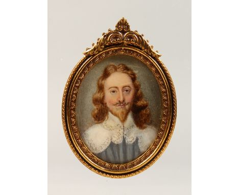 AFTER VAN DYKE, portrait head and shoulders of a man. 2ins x 1.5ins.