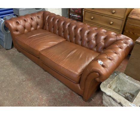 BROWN CHESTERFIELD SOFA