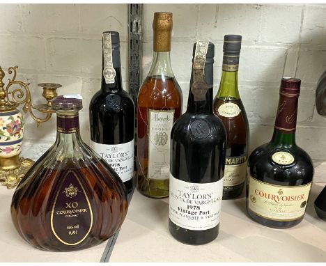 4 BOTTLES OF COGNAC &amp; 2 BOTTLES OF PORT
