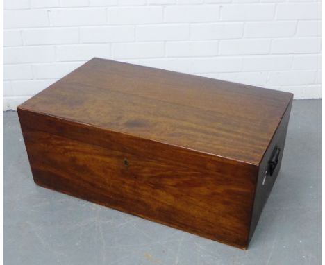 A camphor trunk with handles to side, 32 x 76cm