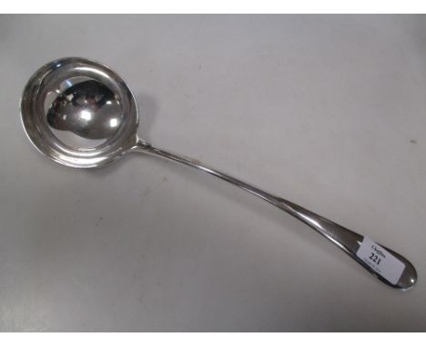 A silver rat tail ladle  
