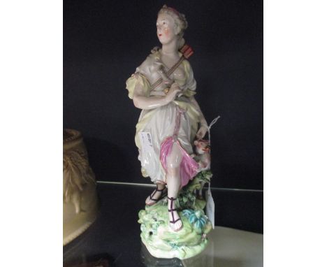 A patch mark Derby figure of Diana the Huntress  