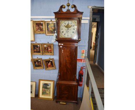 Wilkinson, Preston, a 19th century longcase clock, the square painted face with Arabic and Roman numerals, subsidiary second 