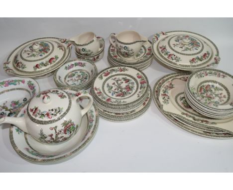 Extensive quantity of Johnson Bros tea and dinner wares all decorated in the Indian Tree pattern comprising two large oval pl